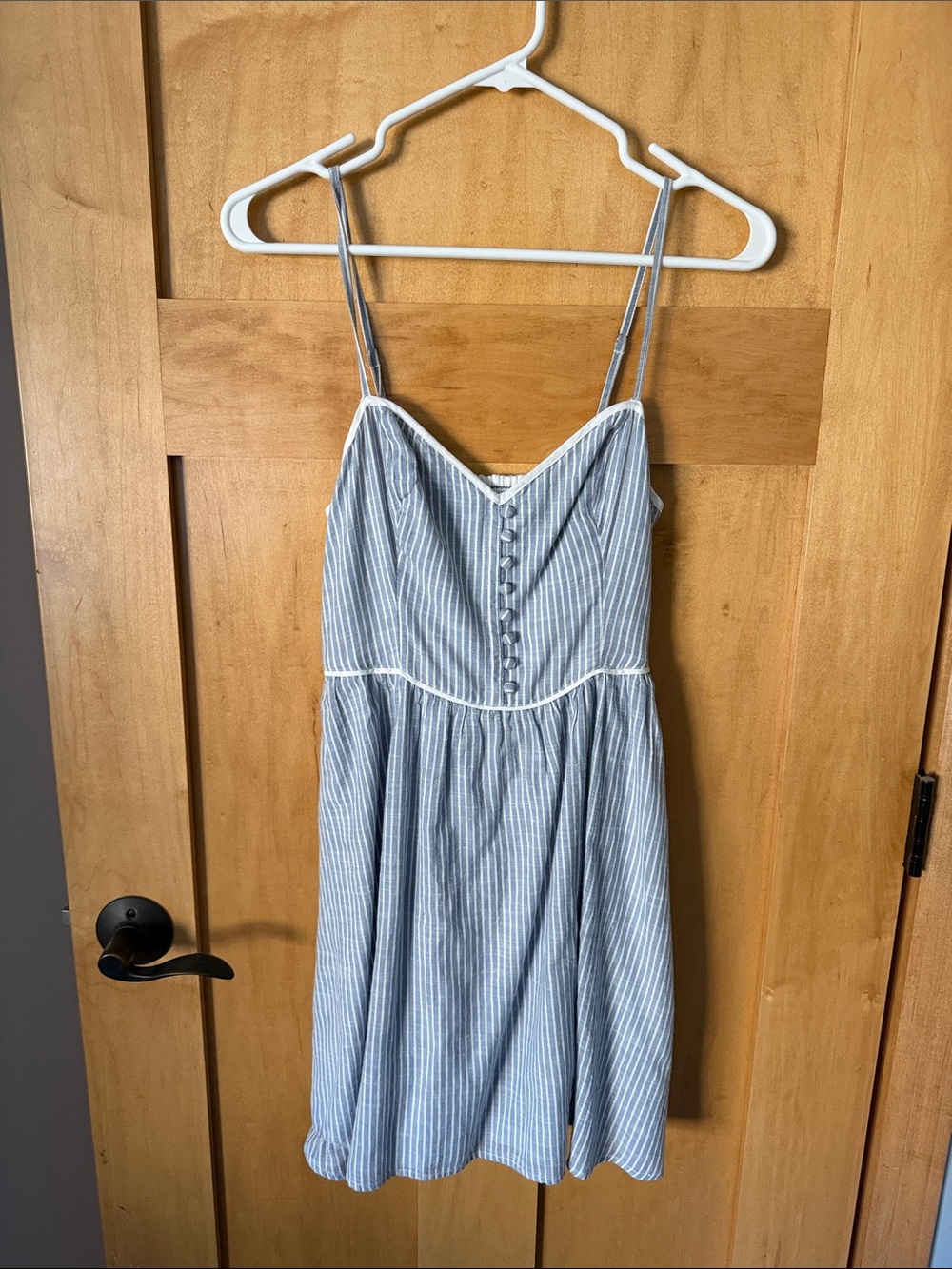 Abercrombie & Fitch Striped Blue and White Spaghetti Strap Sundress
